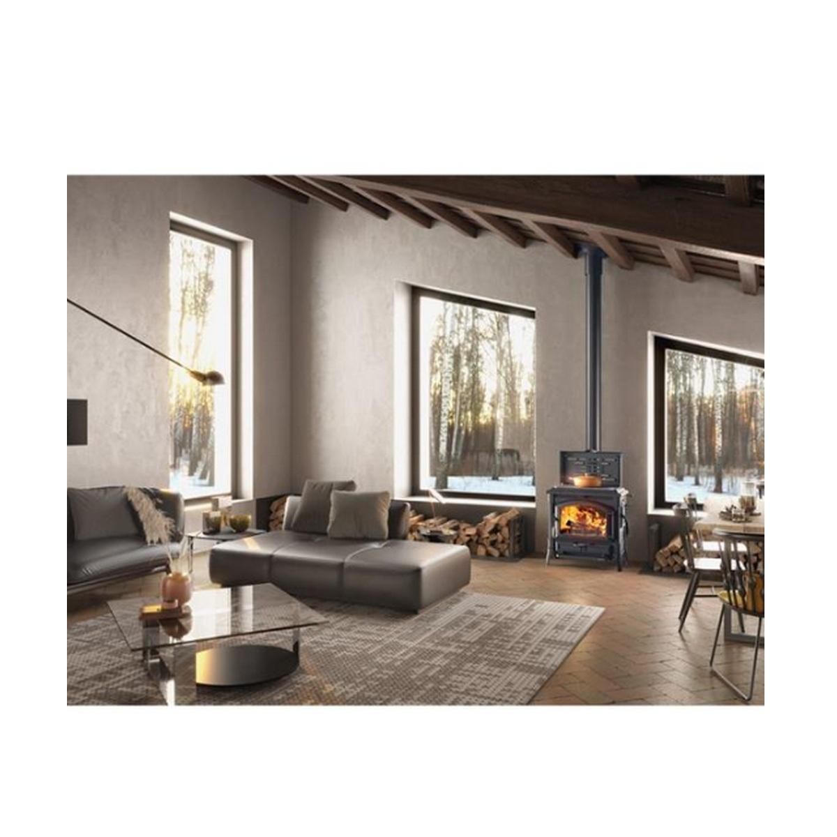 NORDICA EXTRAFLAME Poêle à bois fonte 11.9kw - ISOTTACONCERCHI.16