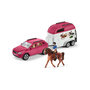 Voir la diapositive 2 : Schleich 72223 Voiture avec remorque pour chevaux
