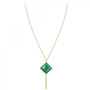 Voir la diapositive 3 : SC BOHEME Collier SC Bohème orné d'une malachite en acier inoxydable