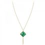 Voir la diapositive 3 : SC BOHEME Collier SC Bohème orné d'une malachite en acier inoxydable
