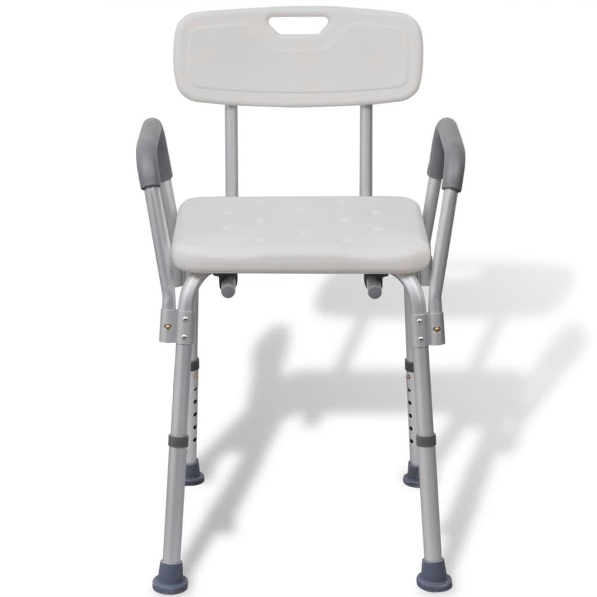 Voir la diapositive 2 : VIDAXL Chaise de douche aluminium blanc