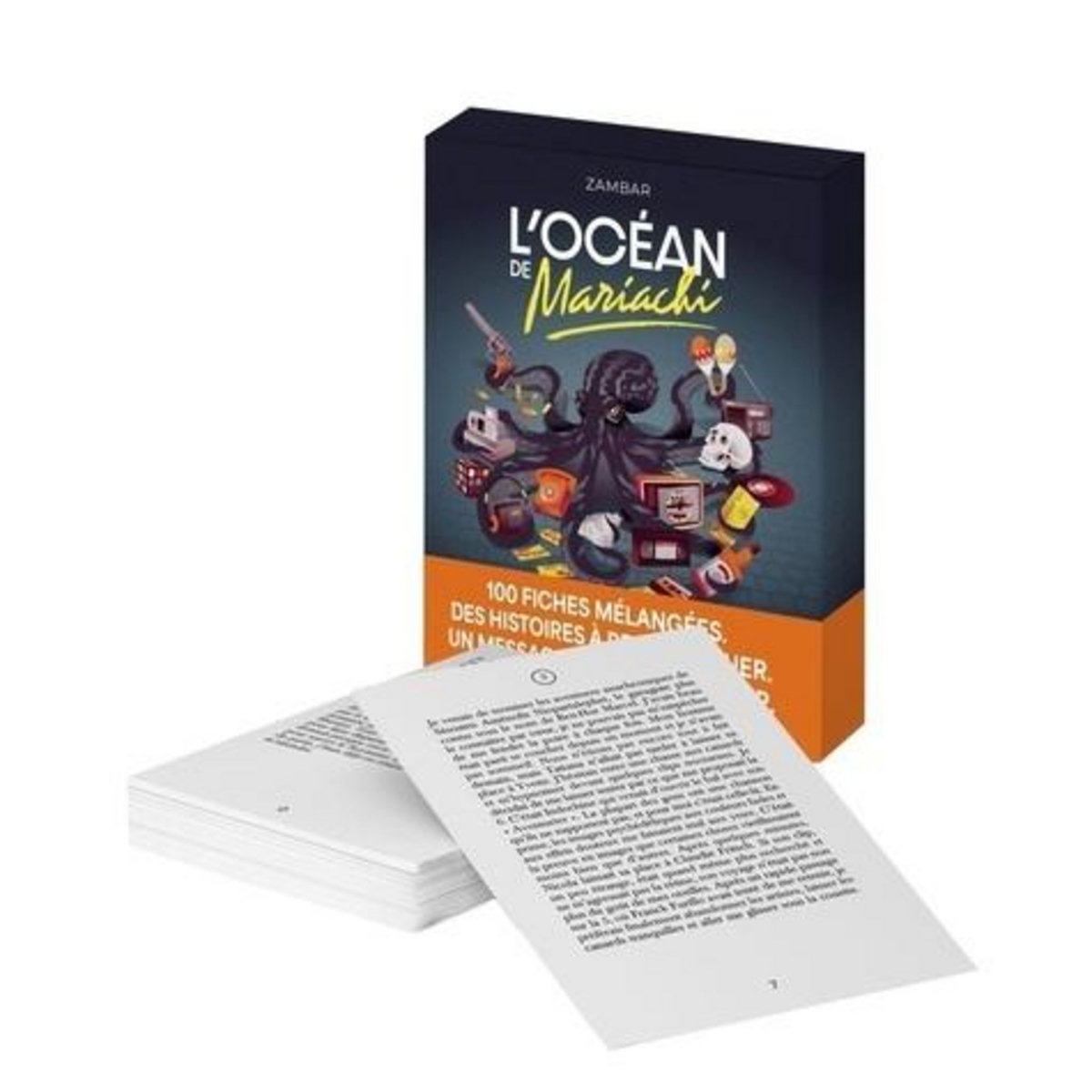 L'OCEAN DE MARIACHI. 100 FICHES MELANGEES, DES HISTOIRES A RECONSTITUER, UN MESSAGE CACHE A DECODER, Zambar