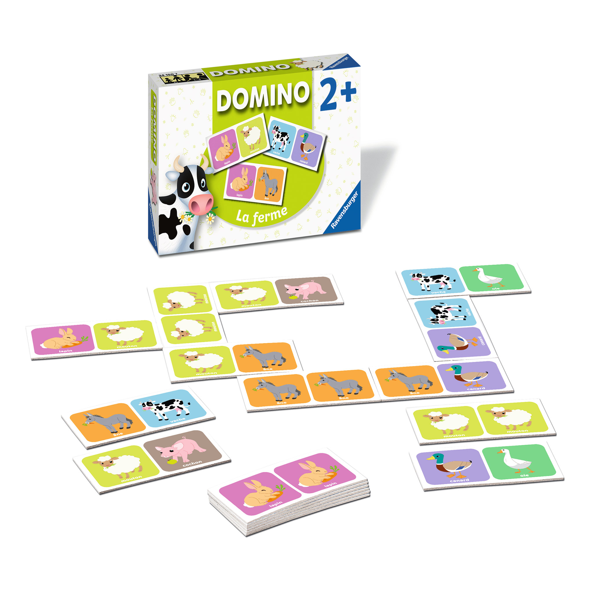 Voir la diapositive 3 : RAVENSBURGER Domino Animaux de la Ferme
