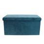 Voir la diapositive 2 : The Home Deco Factory Banc de rangement pliable design velours Meli GM