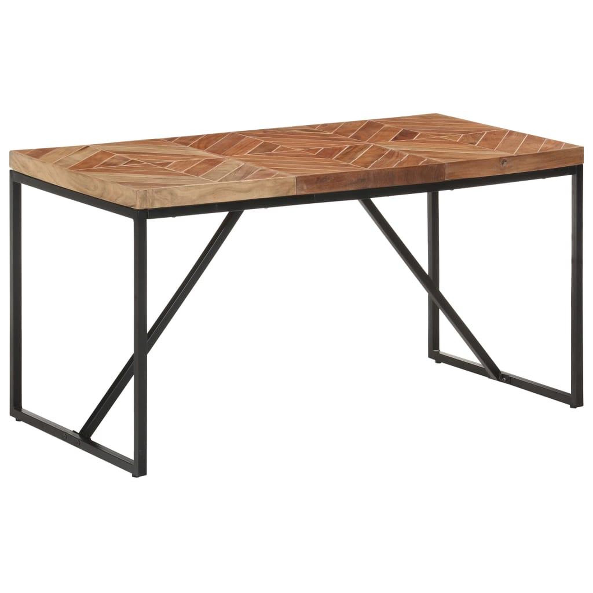Voir la diapositive 1 : VIDAXL Table a dîner 140x70x76 cm Bois massif d'acacia et de manguier