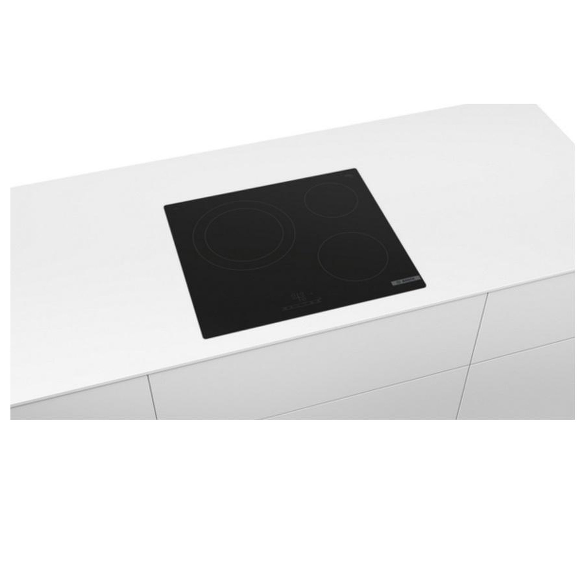 Voir la diapositive 3 : BOSCH Table de cuisson vitrocéramique 60cm 3 feux 5700w noir - PKK611BB8E