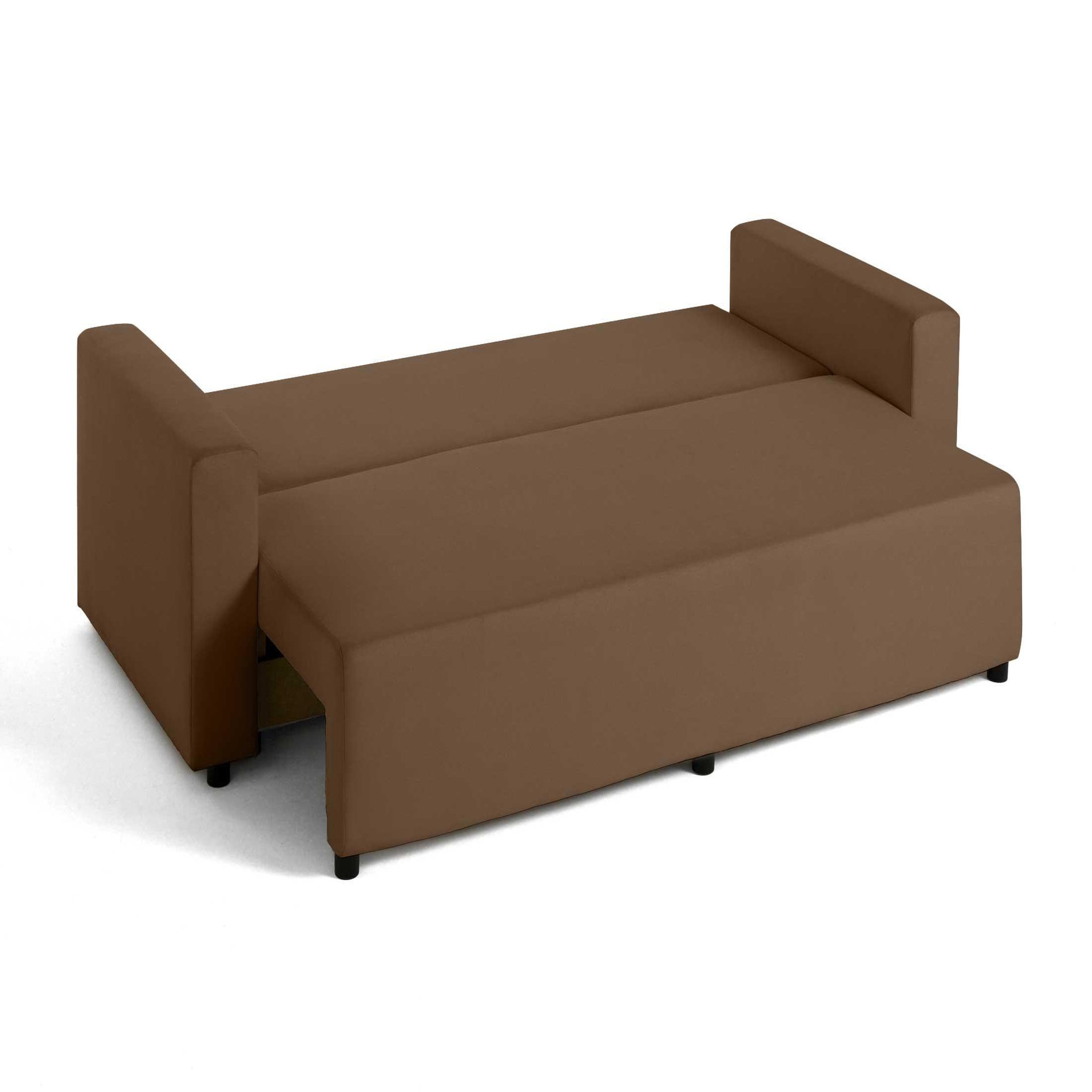 Voir la diapositive 2 : BEST MOBILIER Regala - canapé 3 places - convertible avec coffre - en tissu