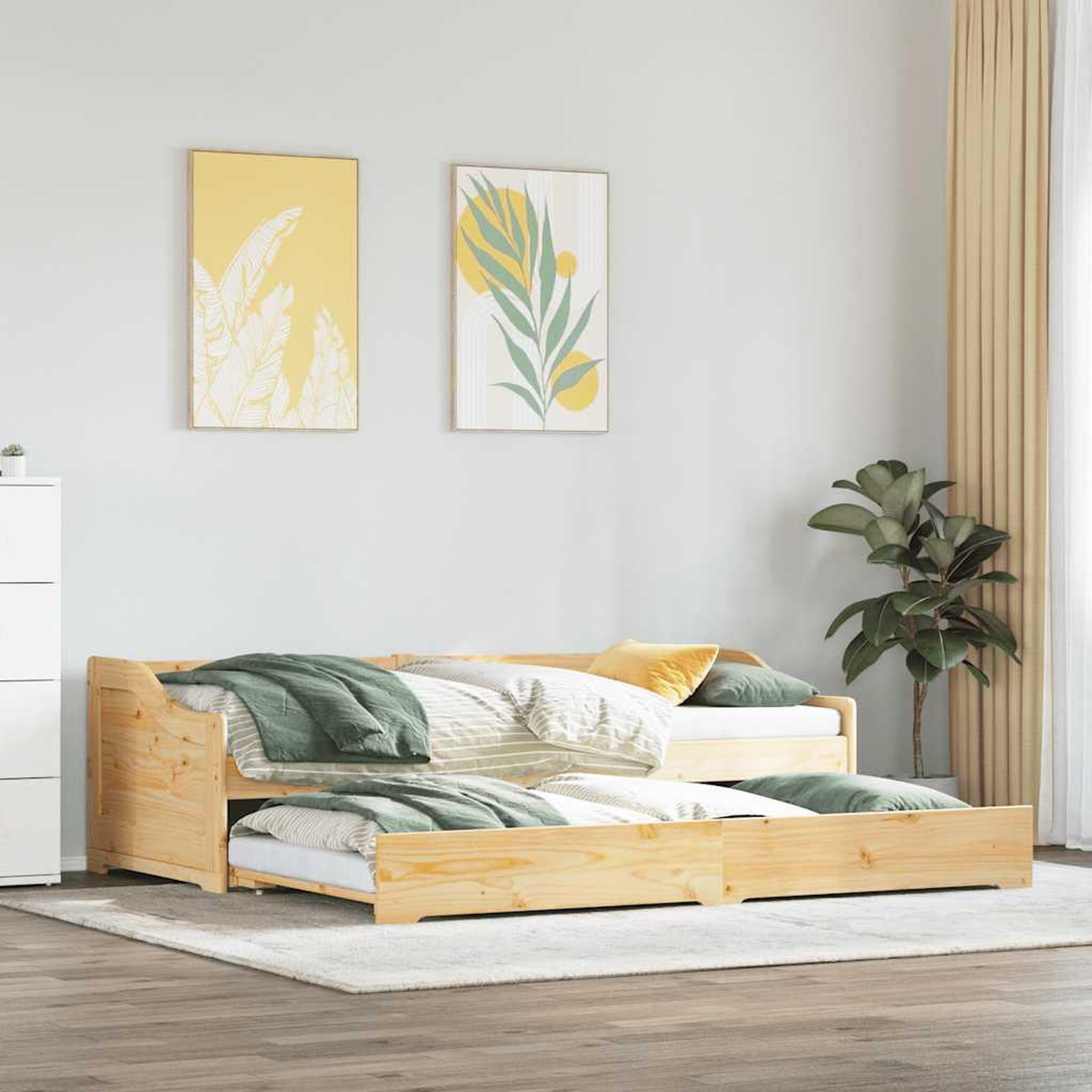 VIDAXL Lit de jour avec gigogne sans matelas IRUN 90x200 cm