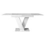 Voir la diapositive 3 : BEST MOBILIER Xandriel - table à manger extensible - blanc - 4 à 6 personnes