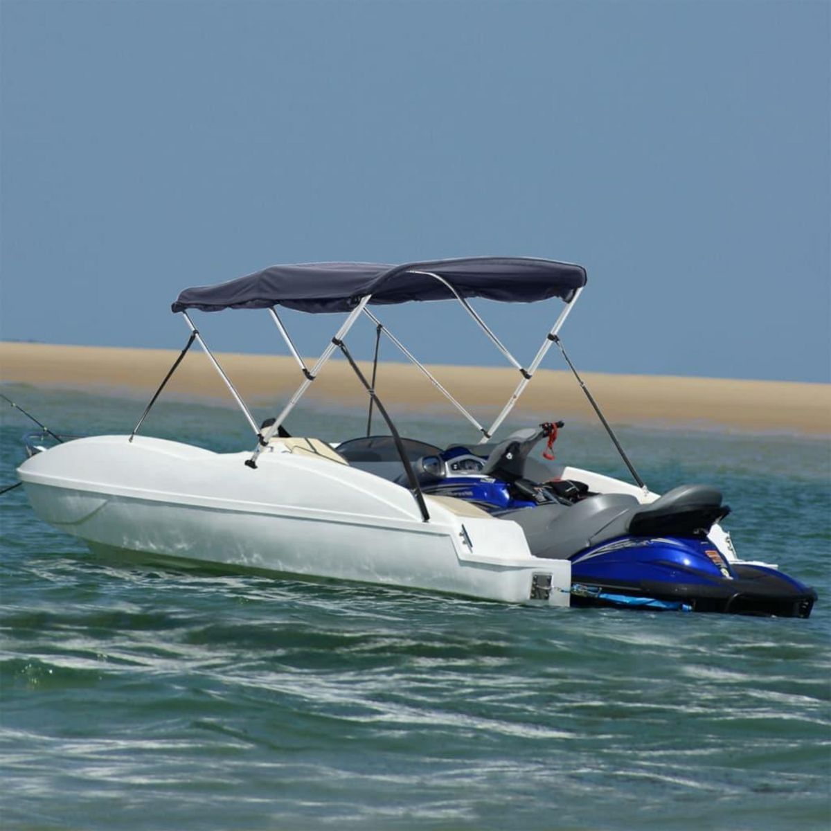 VIDAXL Toit bimini a 3 arceaux parois laterales 183x(154-167)x137 cm