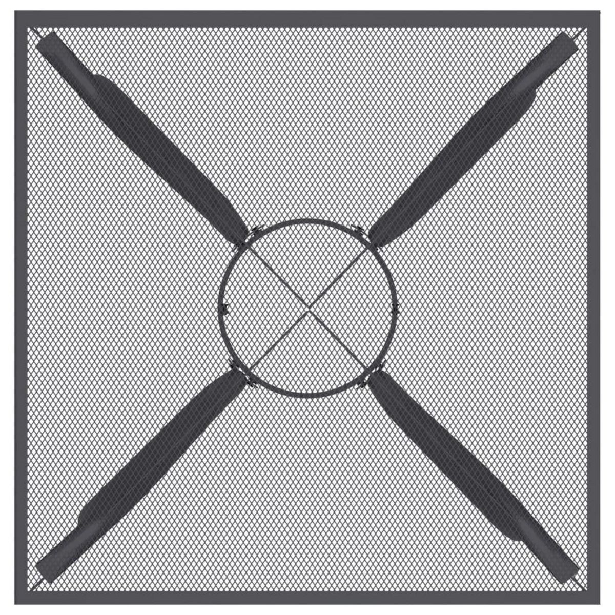 VIDAXL Table de jardin anthracite 50x50x72 cm treillis d'acier