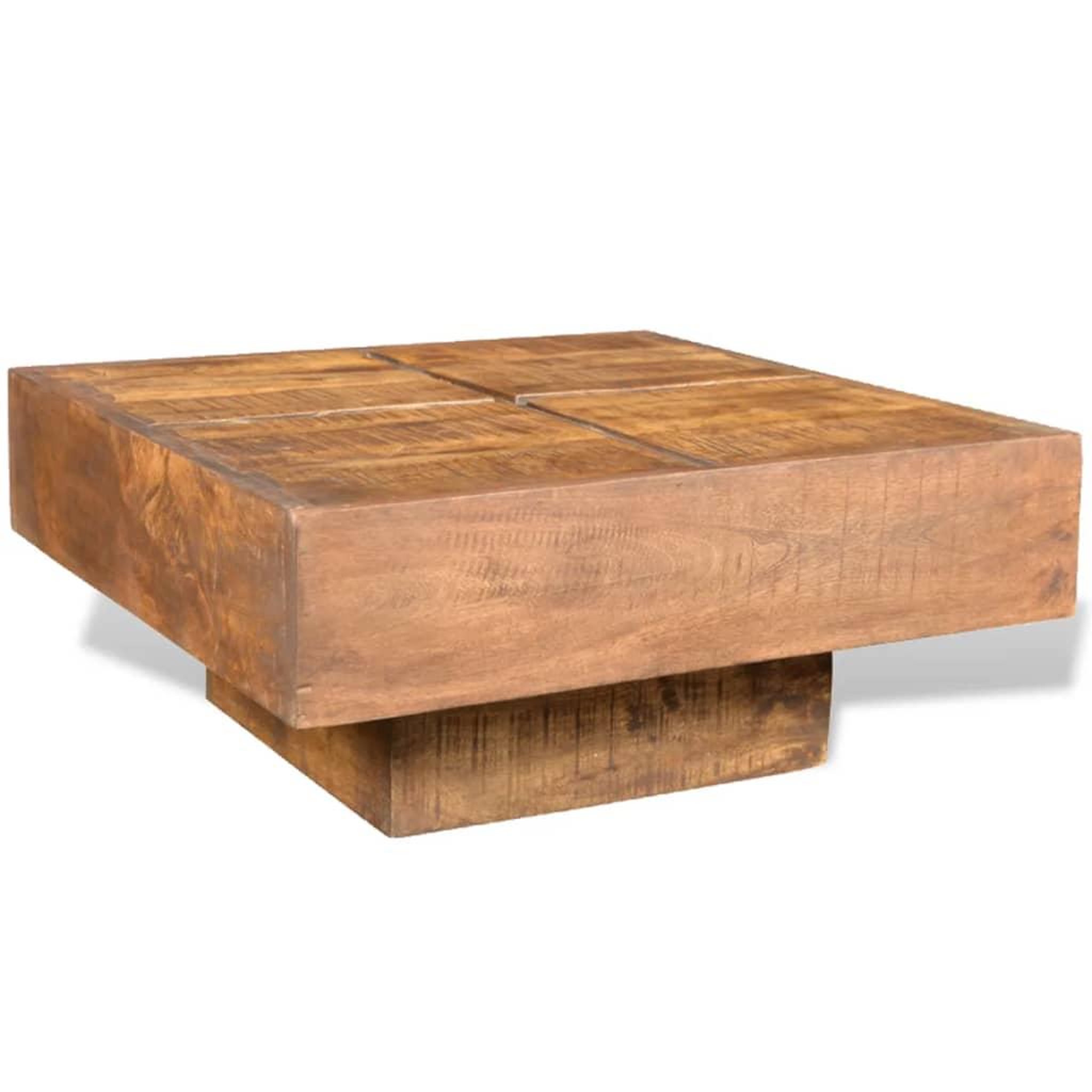 Voir la diapositive 3 : VIDAXL Table basse carree Marron Bois massif de manguier