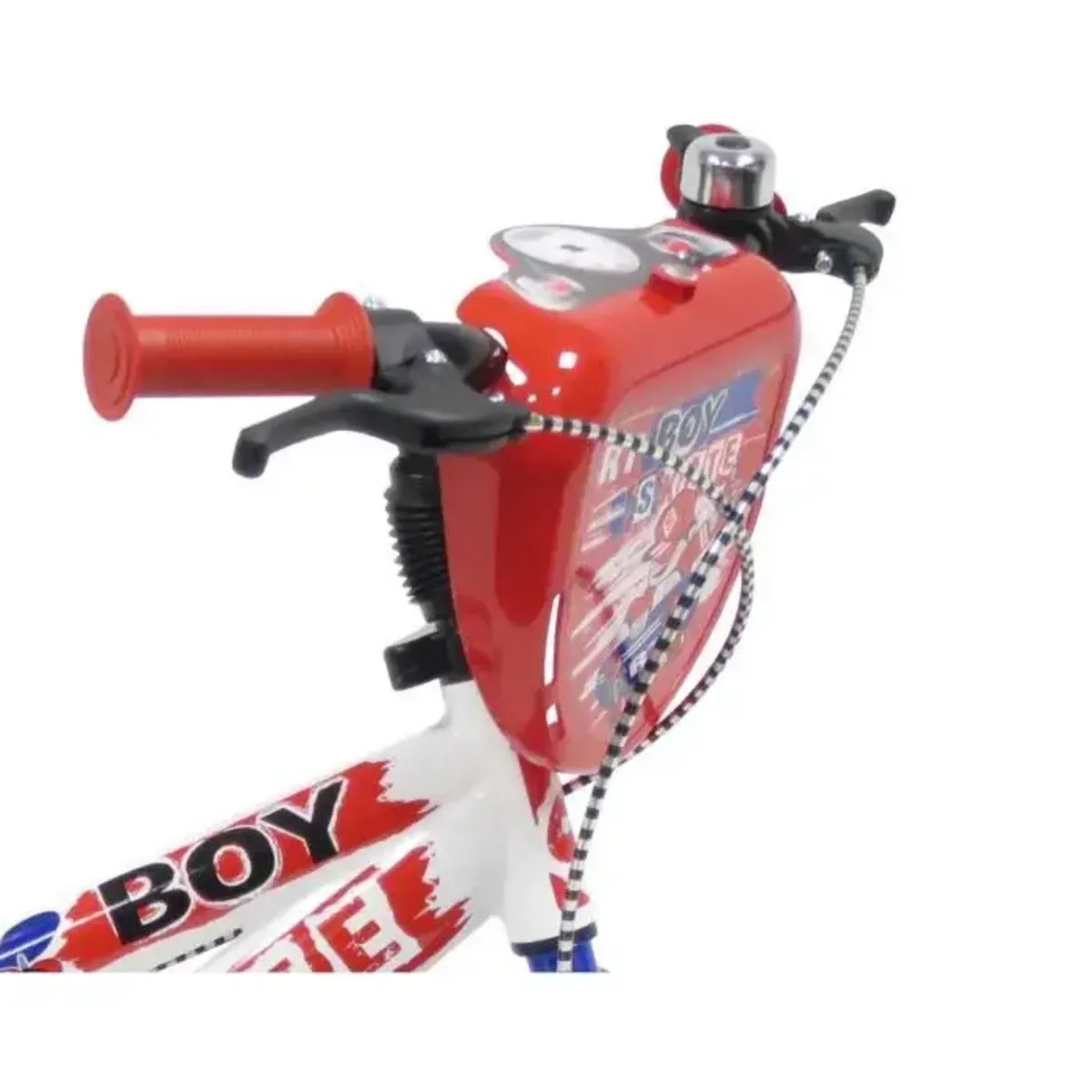 Vélo enfant 16'' - Modèle Garçon   Skate  pour enfant de 105 à 120 cm avec stabilisateurs - Plaque décorative avant - Porte bidon - 2 freins & Pneus gonflables