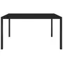 VIDAXL Table de jardin 130x130x72 cm Noir Acier et verre