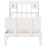 Voir la diapositive 4 : VIDAXL Lit bibliotheque sans matelas blanc 75x190cm bois de pin massif