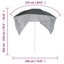 Voir la diapositive 6 : VIDAXL Parasol de plage avec parois laterales anthracite 215 cm