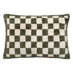 ATMOSPHERA Coussin Tufté Damier  Itha  38x58cm Kaki