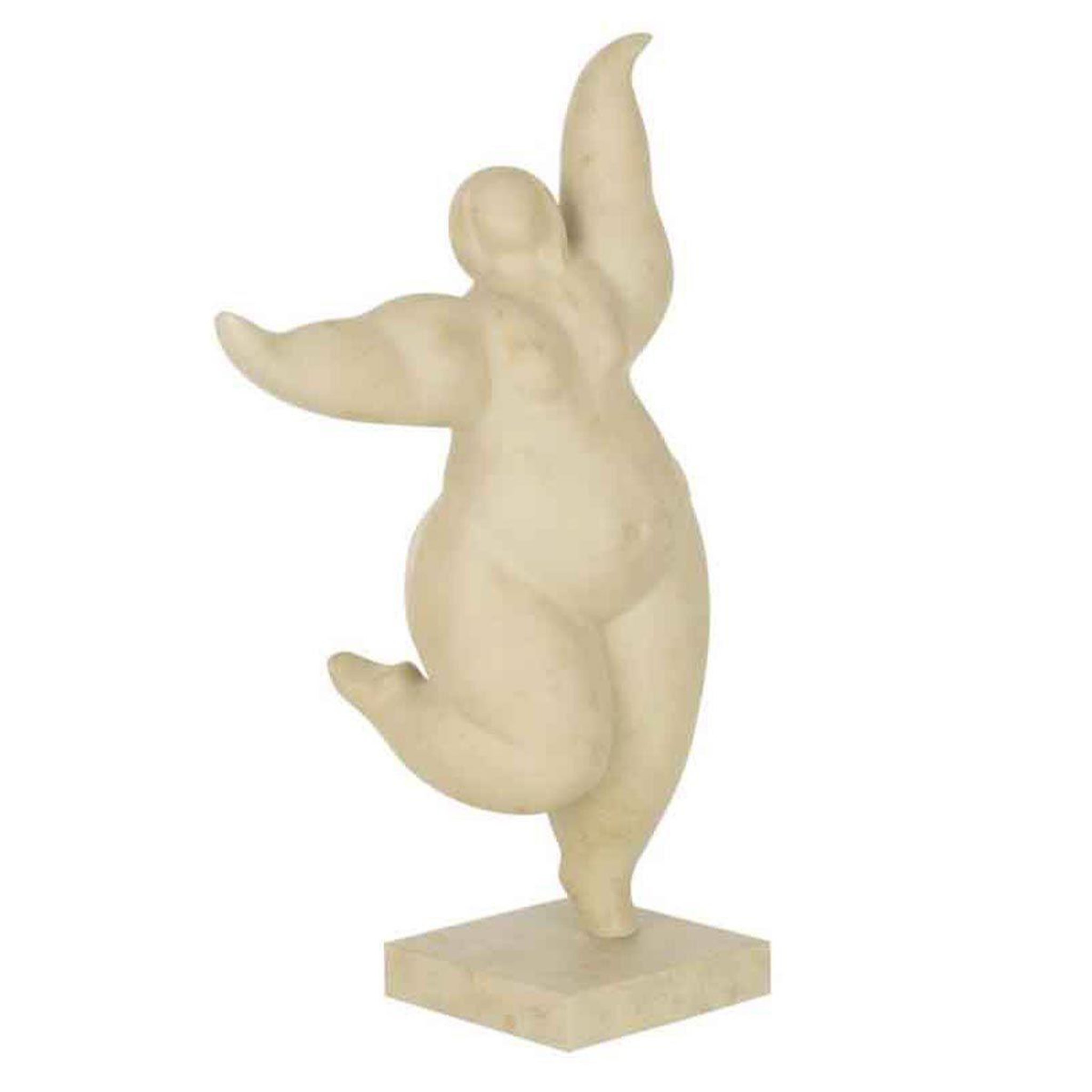 Voir la diapositive 1 : J-LINE Statuette figurine déco  delphine  52cm beige
