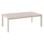 HESPERIDE Table de jardin extensible Evasion en aluminium. Coloris disponibles : Beige