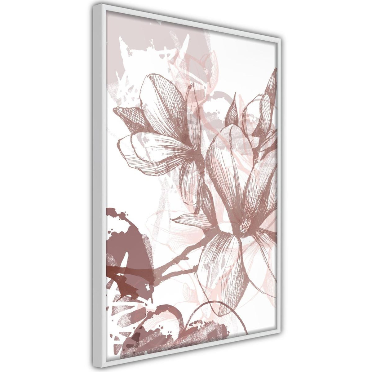 Paris Prix Affiche Murale Encadrée  Drawn Flower