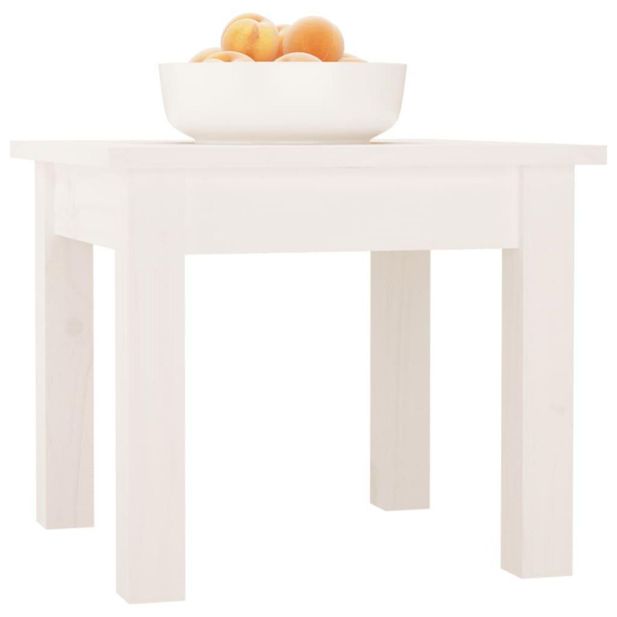 VIDAXL Table basse Blanc 35x35x30 cm Bois massif de pin