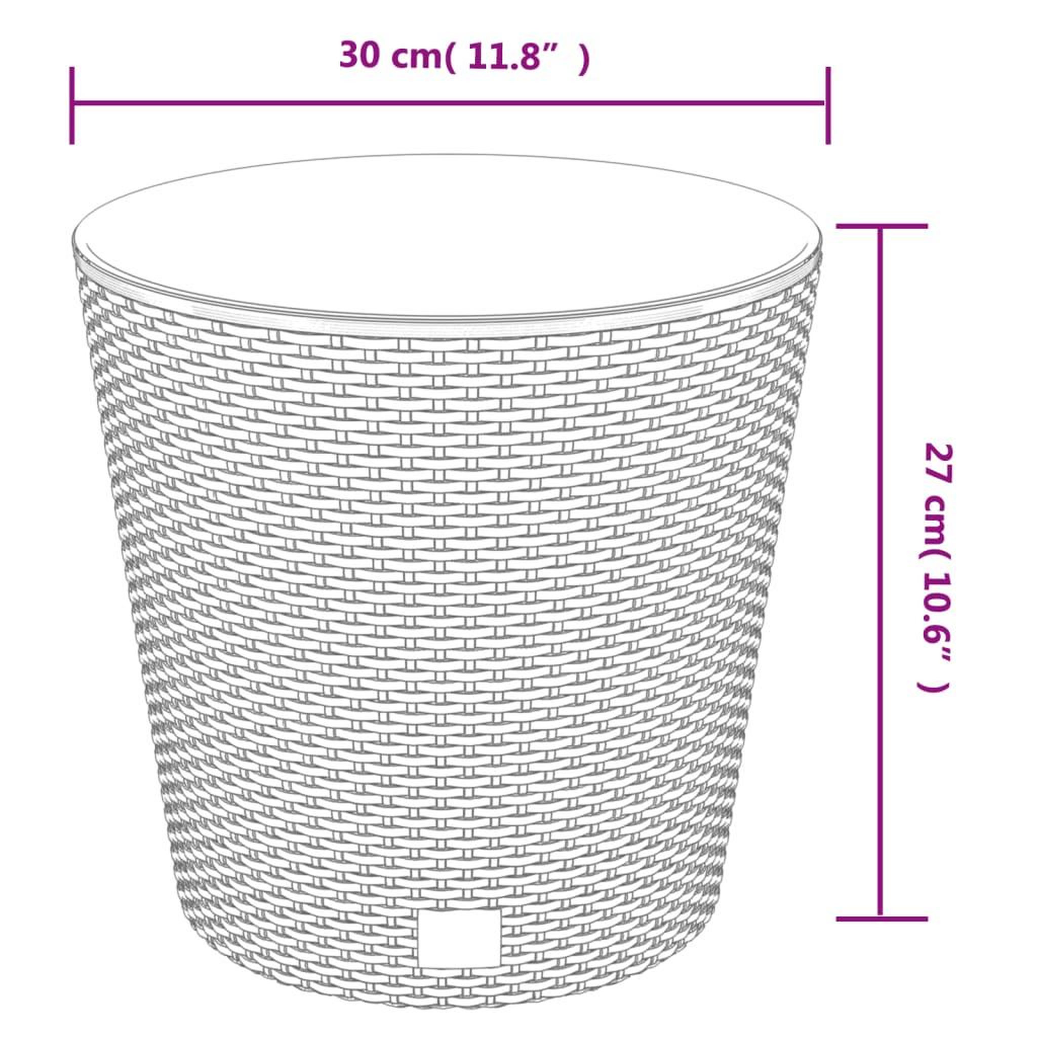 Voir la diapositive 6 : VIDAXL Jardiniere et interieur amovible anthracite 15 /15,3 L rotin PP