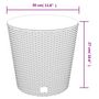 Voir la diapositive 6 : VIDAXL Jardiniere et interieur amovible anthracite 15 /15,3 L rotin PP