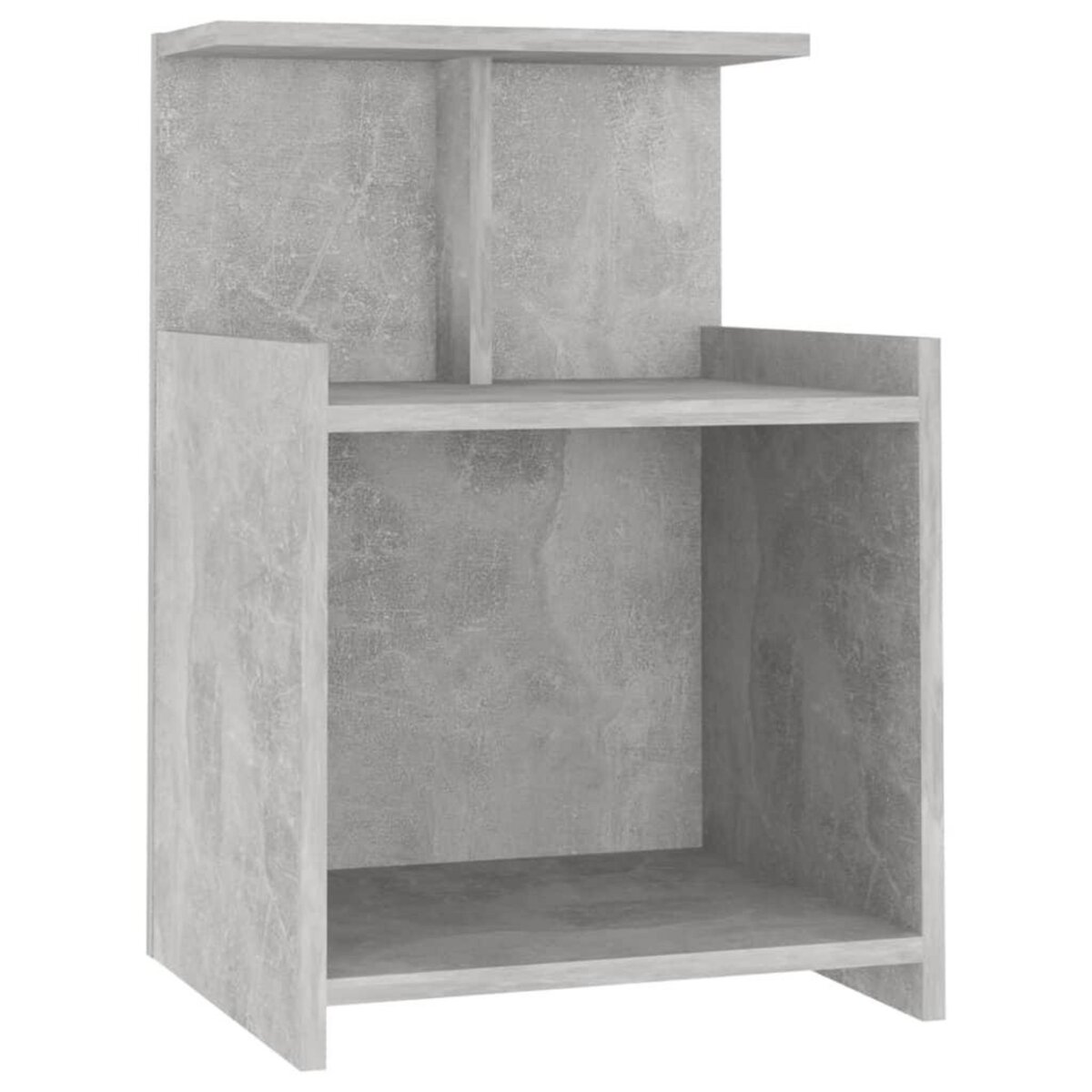 VIDAXL Tables de chevet 2 pcs Gris beton 40x35x60 cm Agglomere