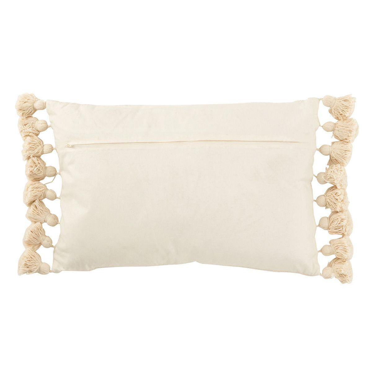 Paris Prix Coussin Déco Pompons  Bella  40x60cm Beige