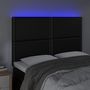 Voir la diapositive 3 : VIDAXL Tete de lit a LED Noir 144x5x118/128 cm Similicuir