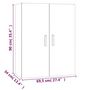 Voir la diapositive 6 : VIDAXL Armoire murale suspendue Blanc 69,5x34x90 cm
