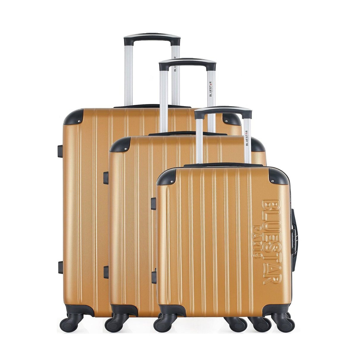 BLUESTAR BLUESTAR - Set de 3 Valises BUCAREST 75 cm 4 Roues