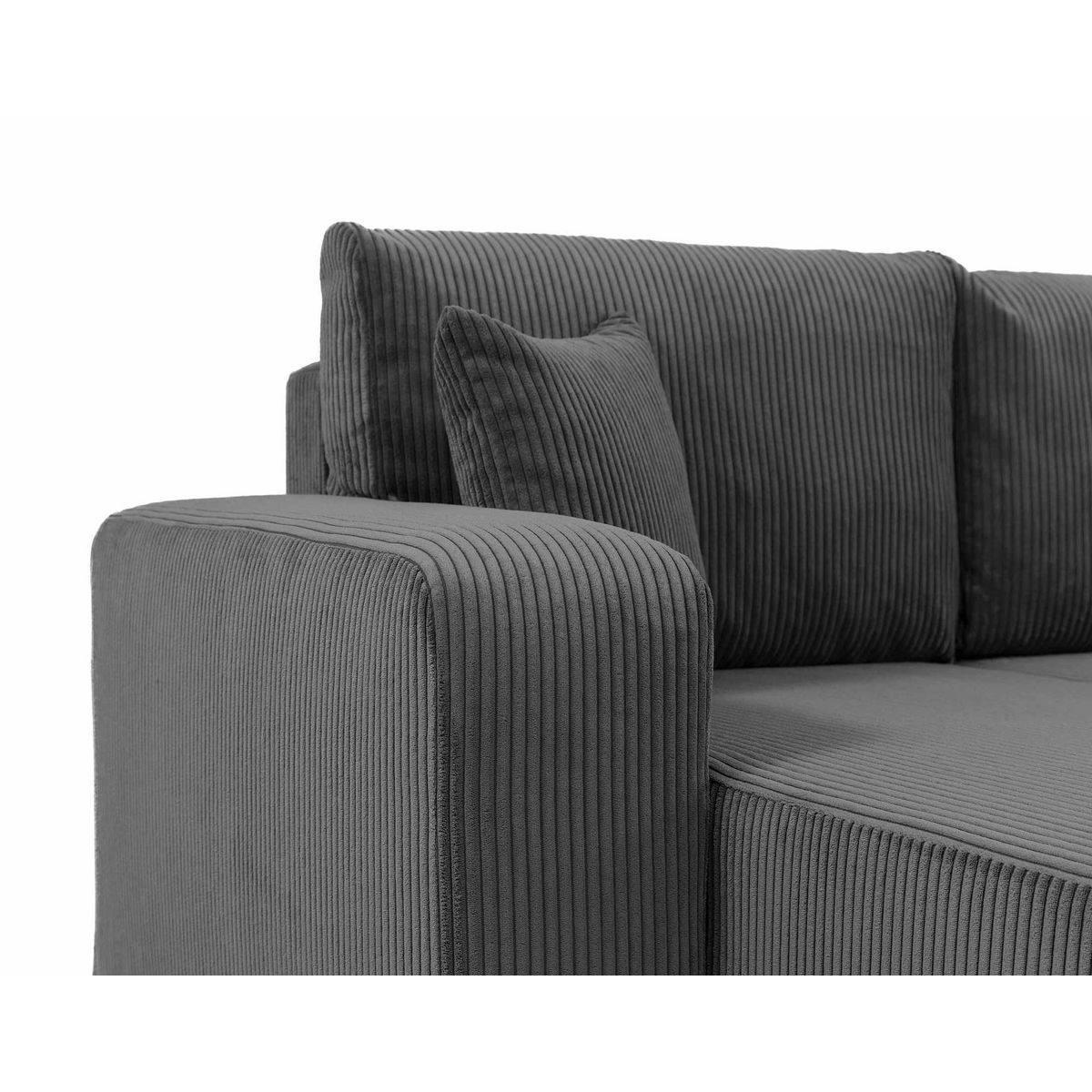 BEST MOBILIER Artemisa - canapé panoramique en u - 7 places - convertible avec coffre - en velours côtelé