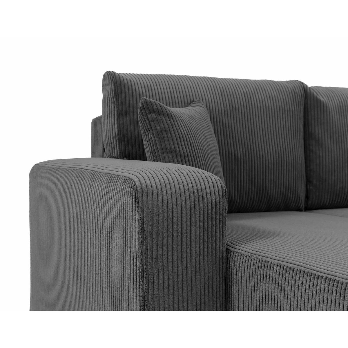 BEST MOBILIER Artemisa - canapé panoramique en u - 7 places - convertible avec coffre - en velours côtelé