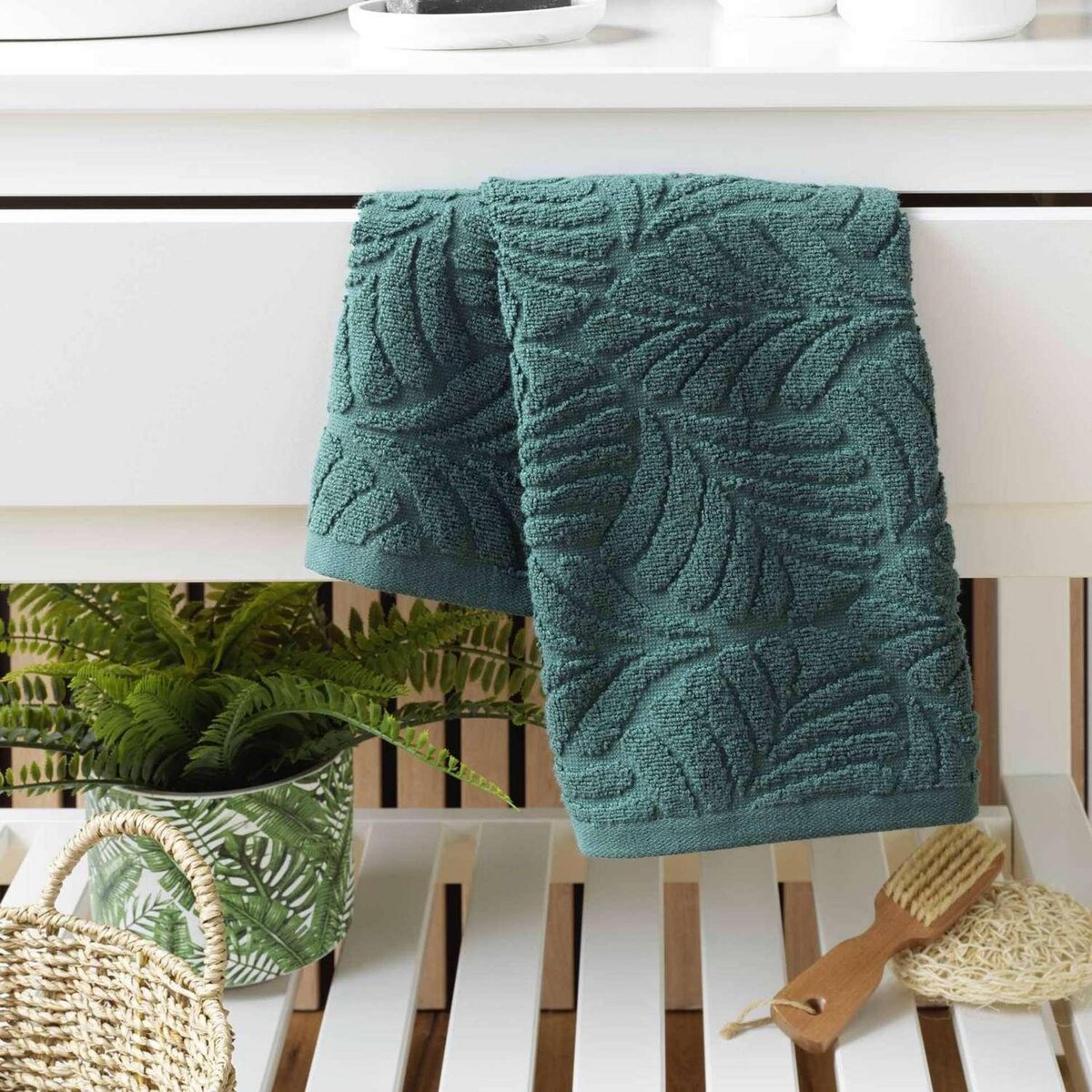 Douceur d'Intérieur Serviette de toilette OCALA - Eponge ciselée unie