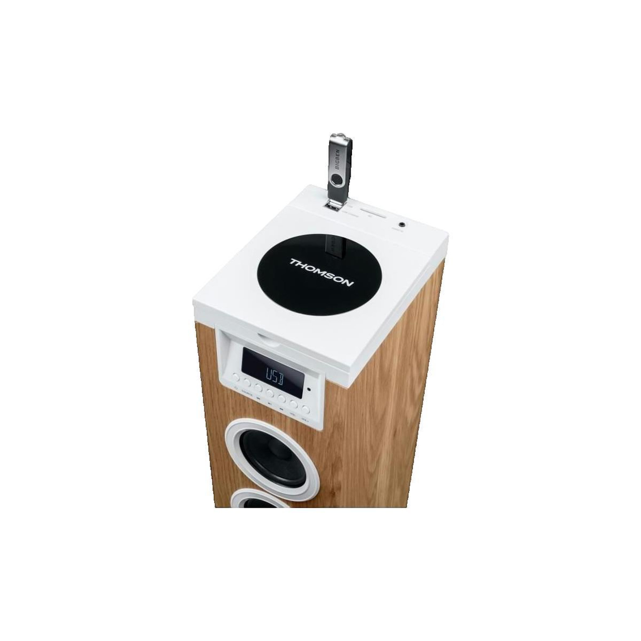 Voir la diapositive 3 : THOMSON Enceinte Hifi Thomson DS121CD blanche