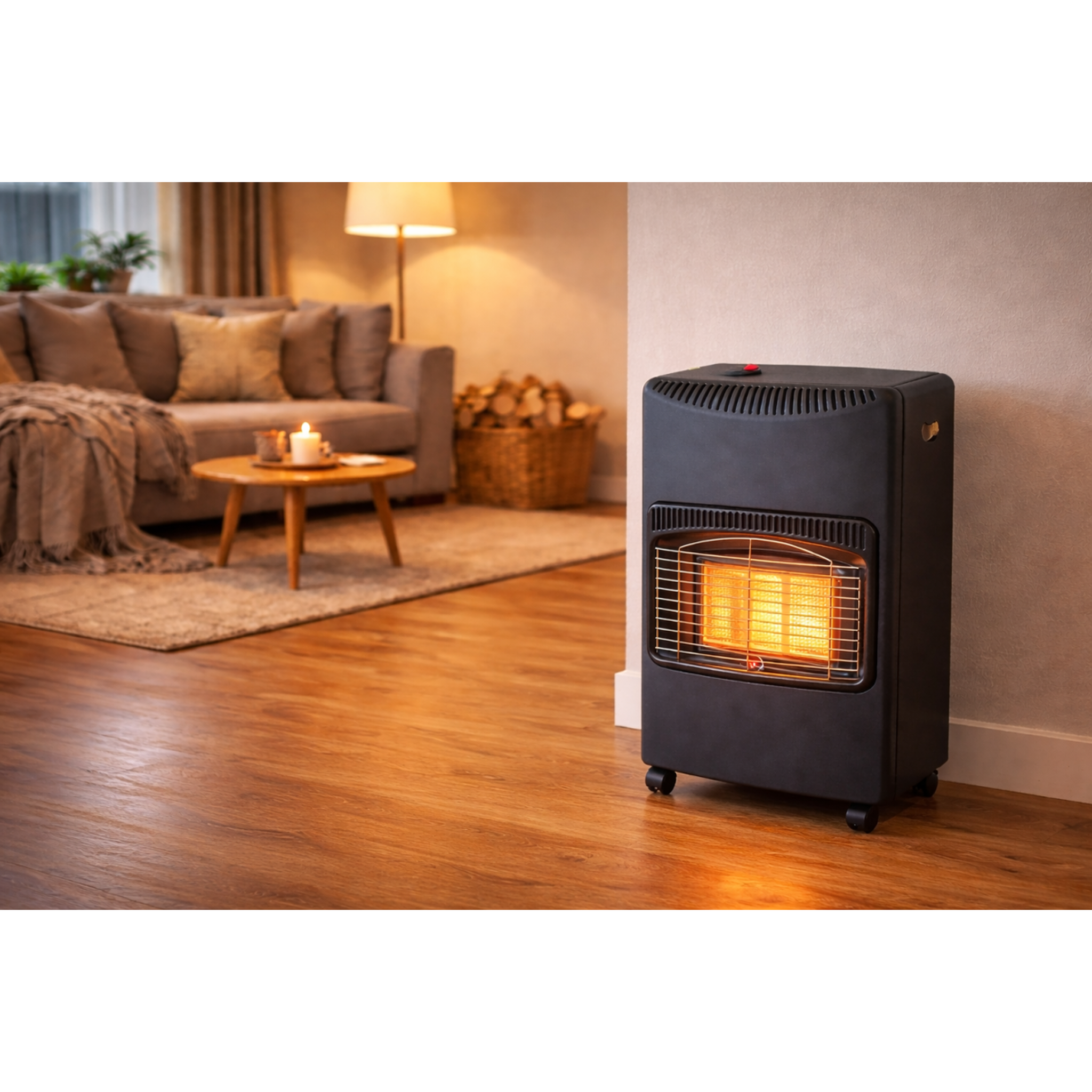 Voir la diapositive 5 : NIKLAS Chauffage d'appoint gaz 4200w + connectique gaz incluse 3 puissances de chauffe - poele à gaz mobile intérieur 120m3 niklas