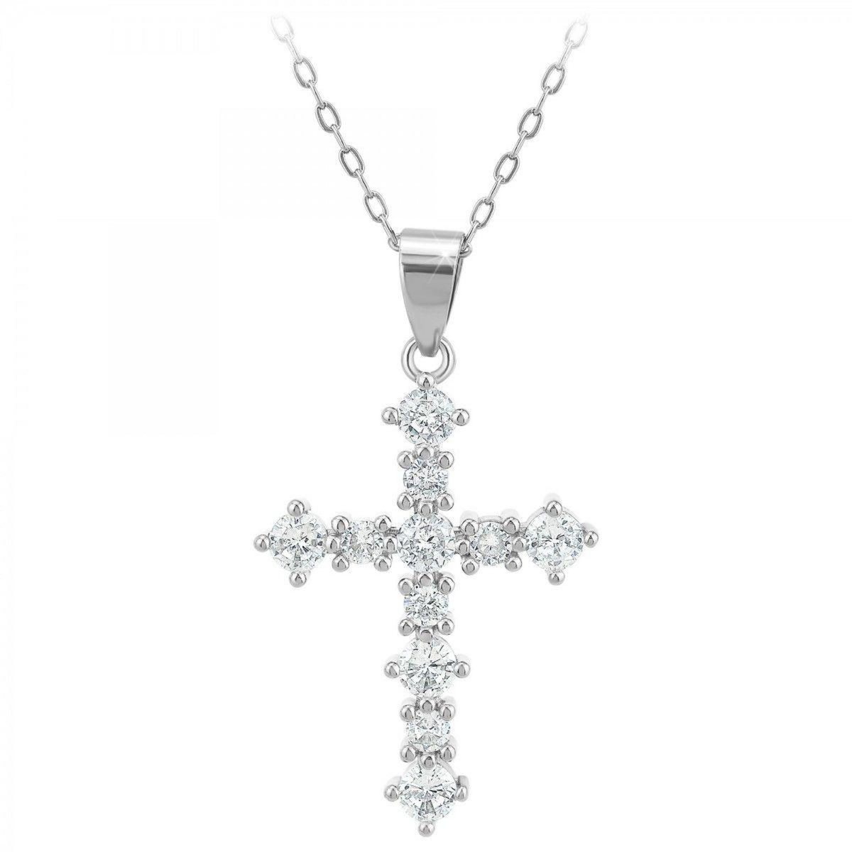 SC CRYSTAL Collier croix SC Crystal orné de  Zirconium