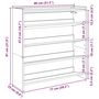 Voir la diapositive 6 : VIDAXL Etagere a chaussures sonoma gris 80x25x81 cm bois d'ingenierie