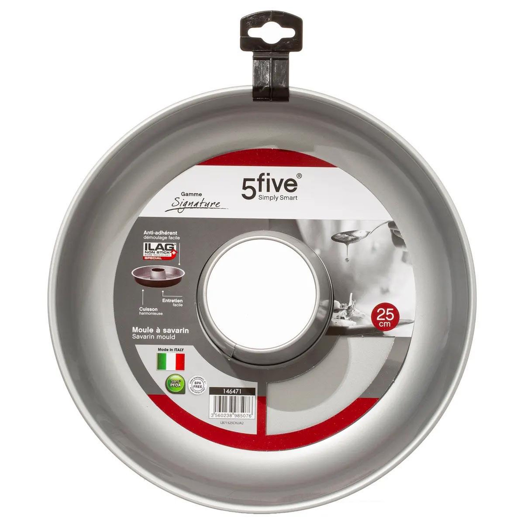 Voir la diapositive 2 : FIVE Moule à savarin  signature  25cm noir