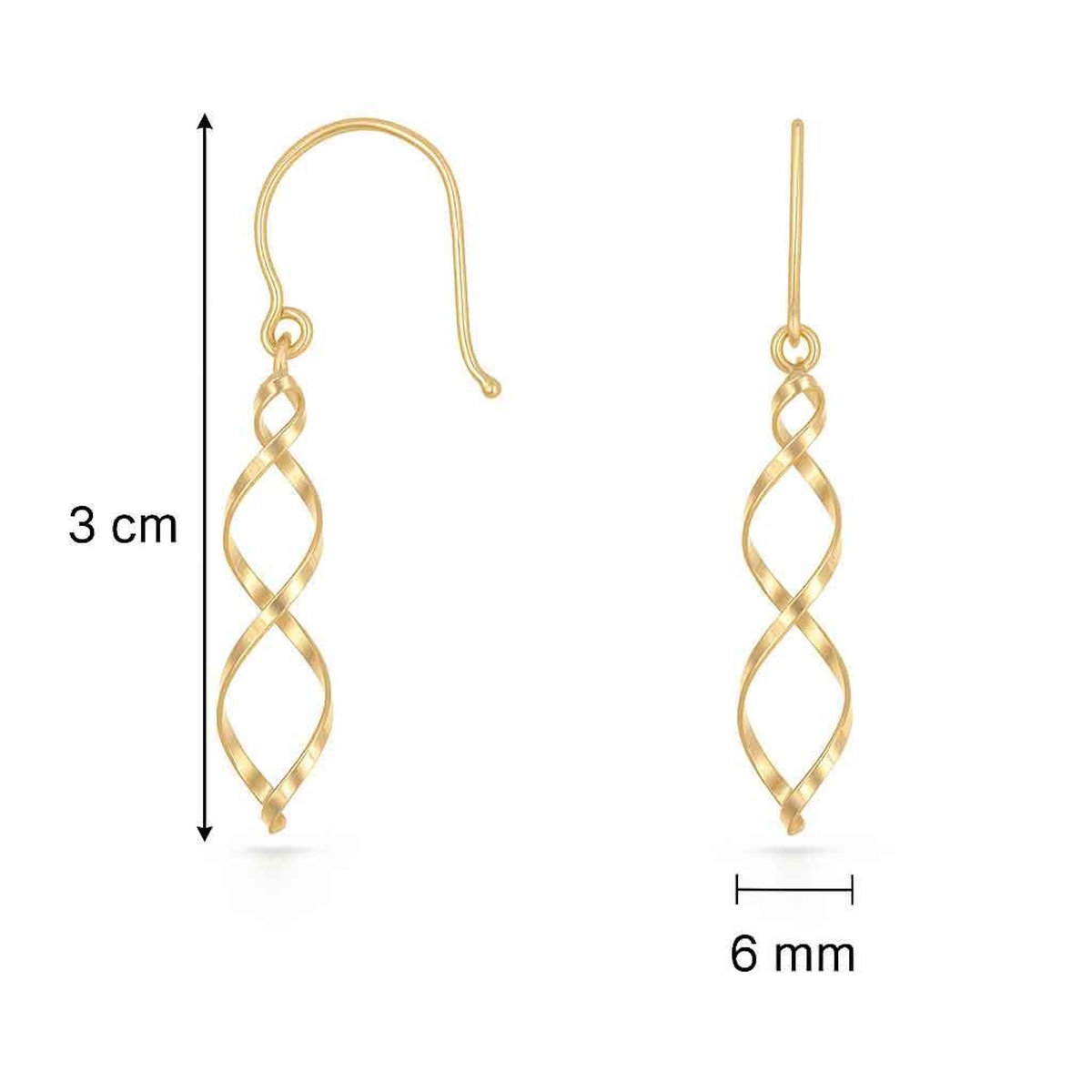 L'ATELIER D'AZUR Boucles d'Oreilles Pendantes et Torsadées Or Jaune - Femme
