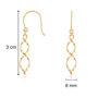 Voir la diapositive 3 : L'ATELIER D'AZUR Boucles d'Oreilles Pendantes et Torsadées Or Jaune - Femme