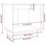 Voir la diapositive 6 : VIDAXL Table de chevet Blanc 40x30x40 cm Bois de pin solide