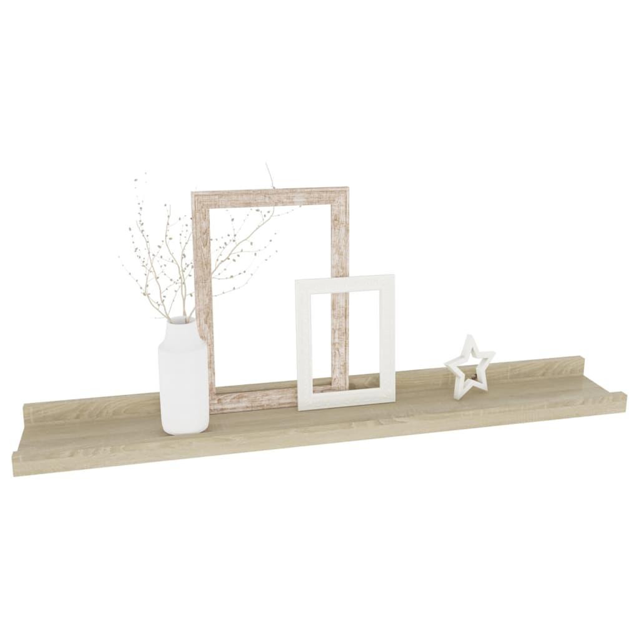 Voir la diapositive 3 : VIDAXL Etageres murales 4 pcs chene sonoma 60x9x3 cm
