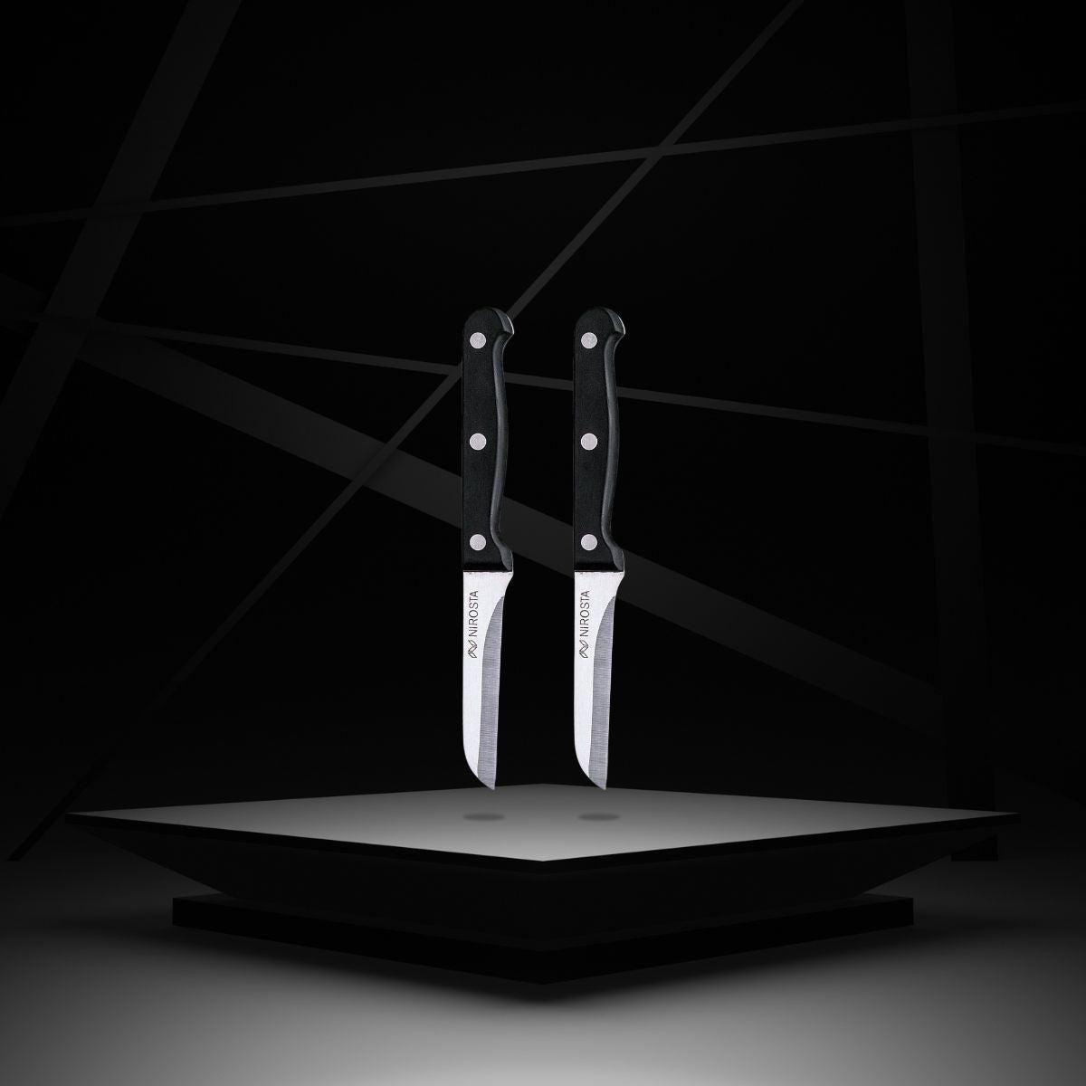 NIROSTA Lot de 2 couteaux à légumes 18 cm Nirosta