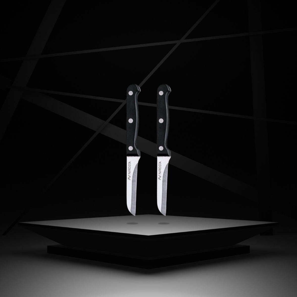 NIROSTA Lot de 2 couteaux à légumes 18 cm Nirosta