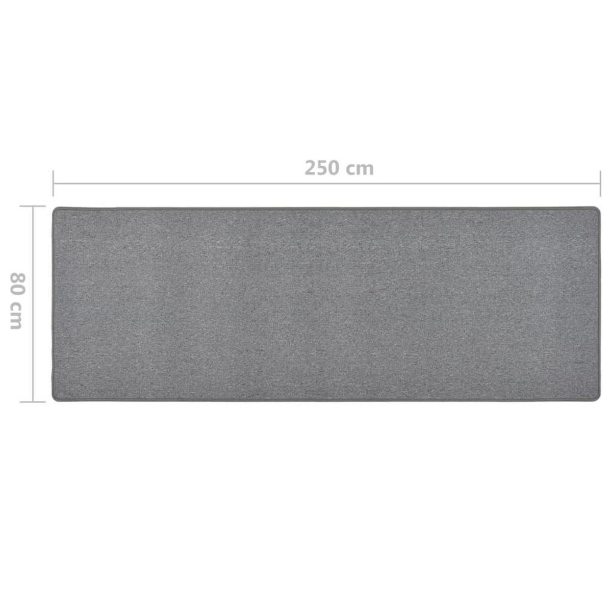 VIDAXL Tapis de couloir Gris fonce 80x250 cm