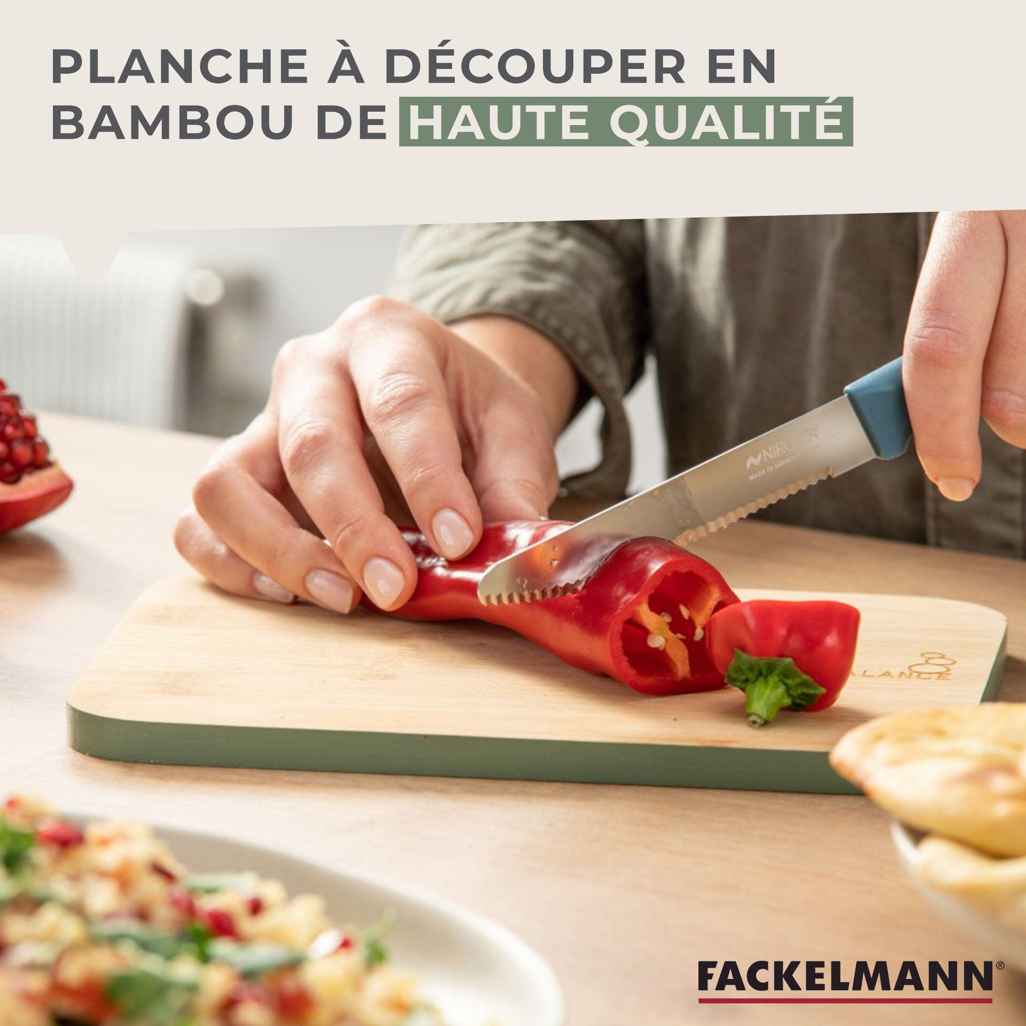 Voir la diapositive 3 : Fackelmann Planche à découper en bambou 21 x 15 cm fackelmann balance