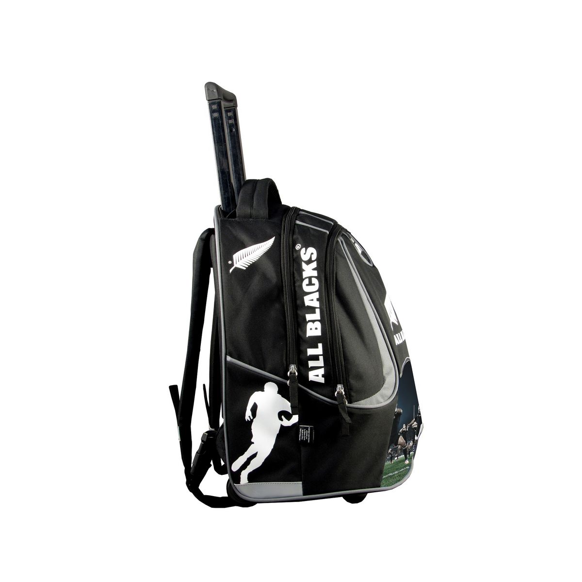 Sac à dos à roulettes noir rugby
