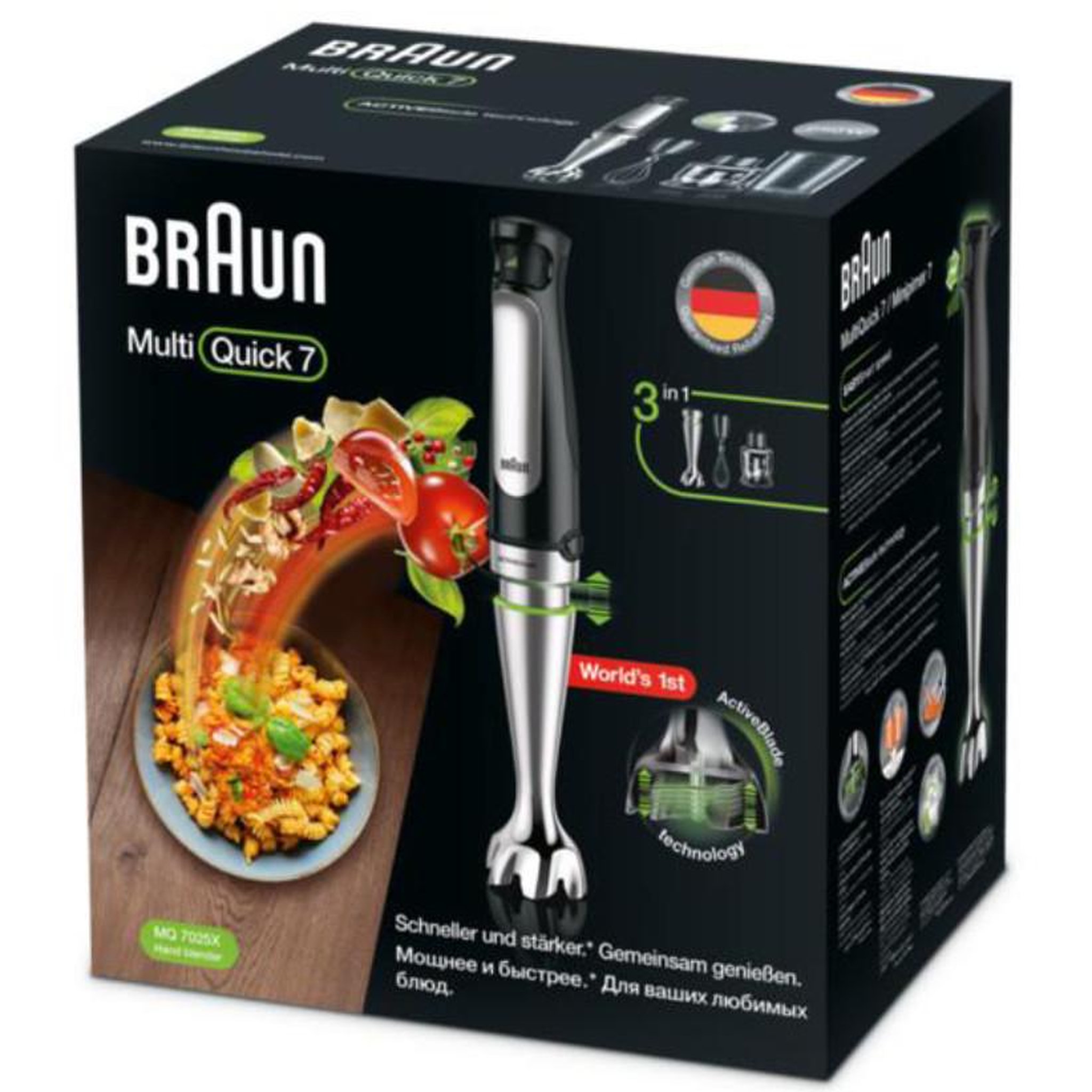 Voir la diapositive 2 : BRAUN Mixeur plongeant multifonction 850w - mq7025x